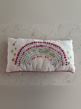 Pottery Barn Kids Rainbow Throw Pillow - like NEW!